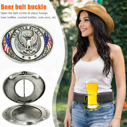 Portable Beer Holder Belt Buckle