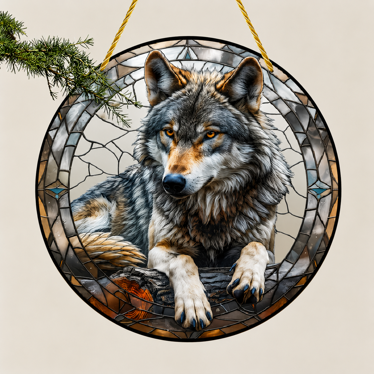 Wild Spirit Wolf Suncatcher