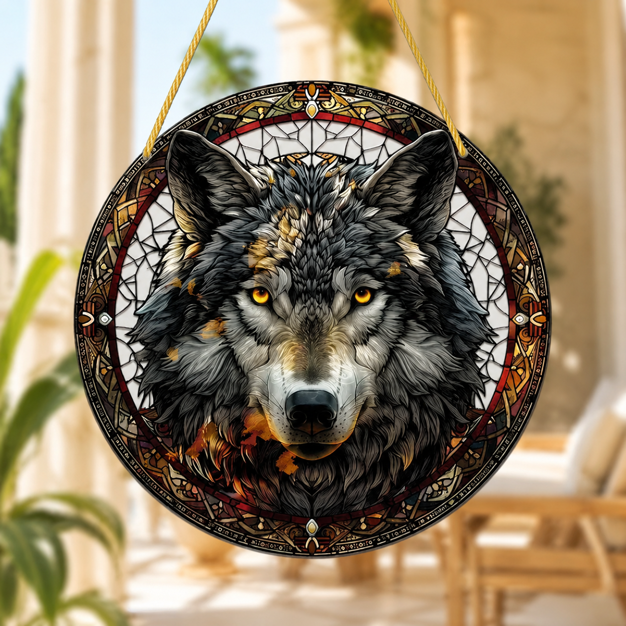 Wolf Acrylic Suncatcher