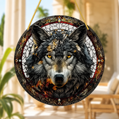 Wolf Acrylic Suncatcher
