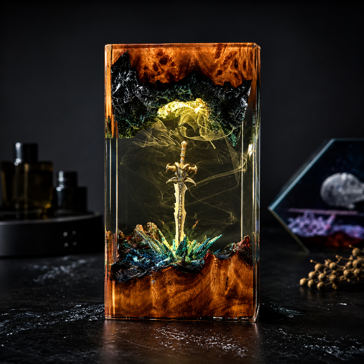 Magic Sword Resin Night Light – Unique Gamer Gift