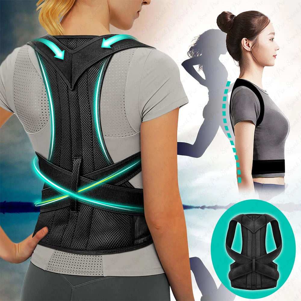 Back & Lumbar Posture Support – For Men & Women