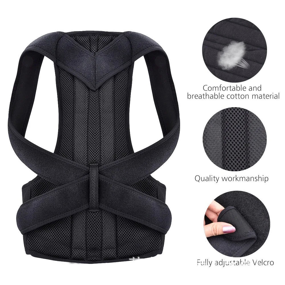 Back & Lumbar Posture Support – For Men & Women