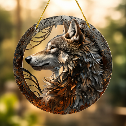 Lunar Wolf Suncatcher
